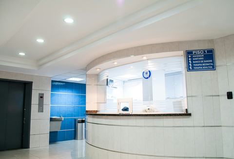 Hospital reception, the setting my voice agents work in